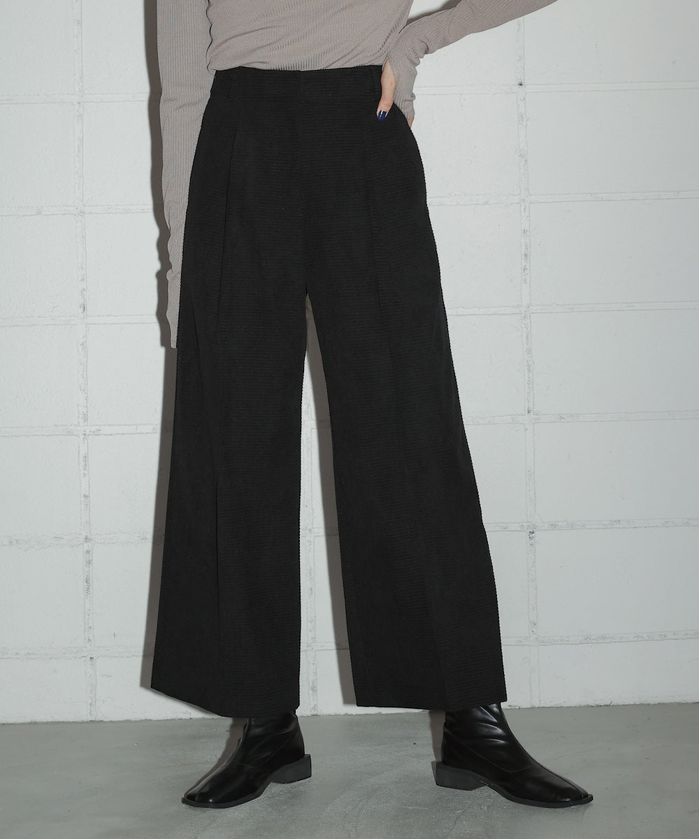 WAFFLE WIDE PANTS