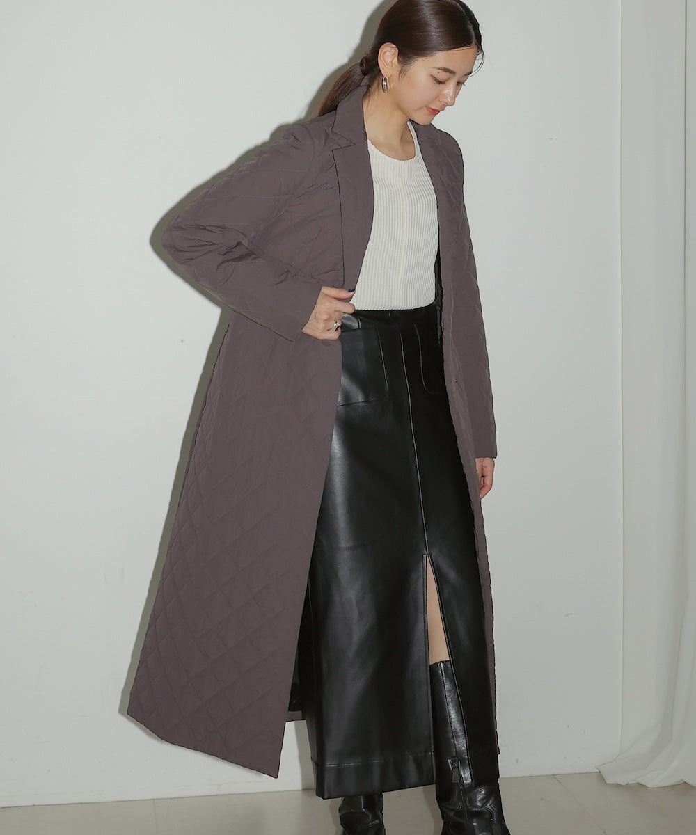 HOODED QUILTED COAT