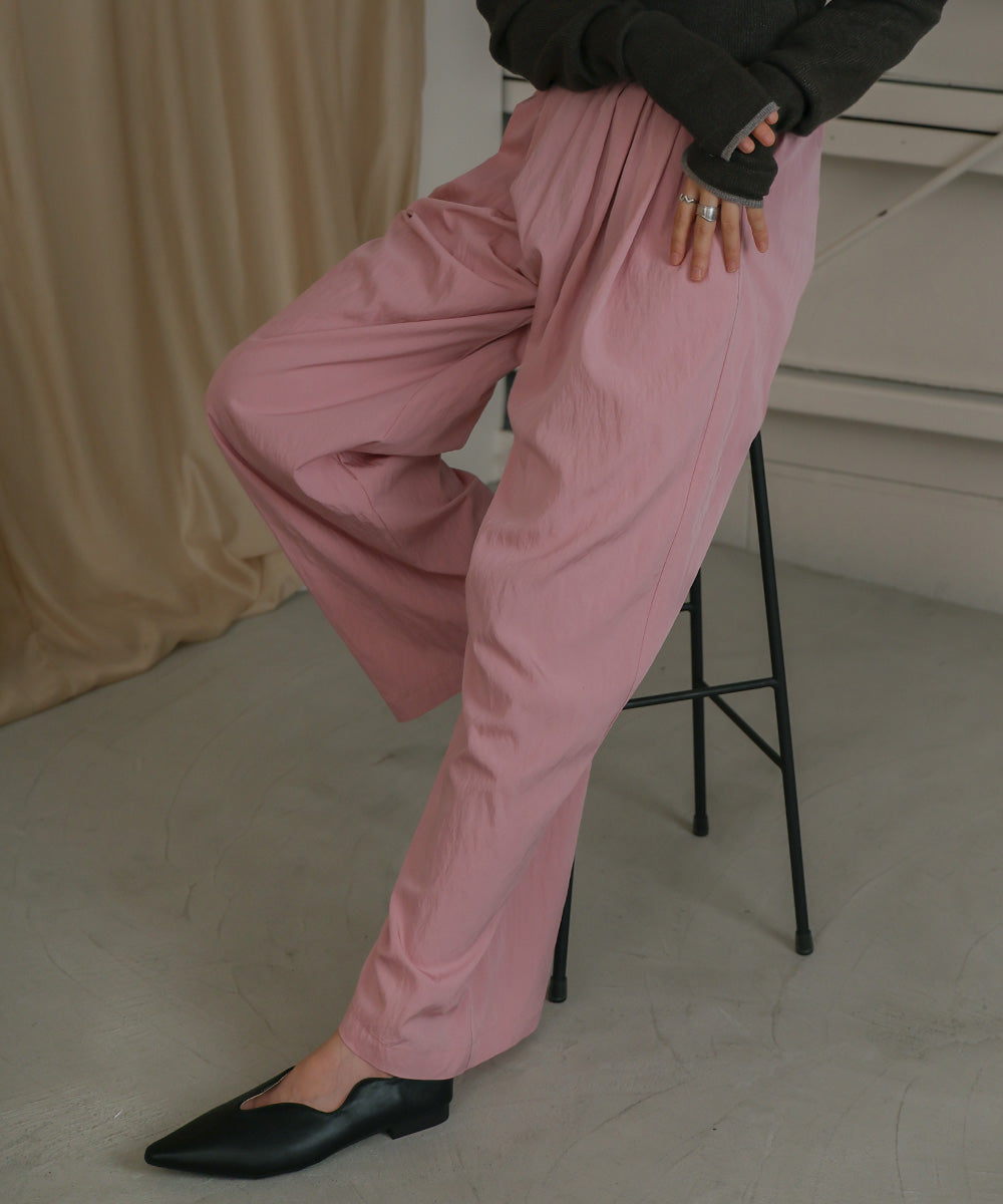 SEMI-WIDE NYLON PANTS