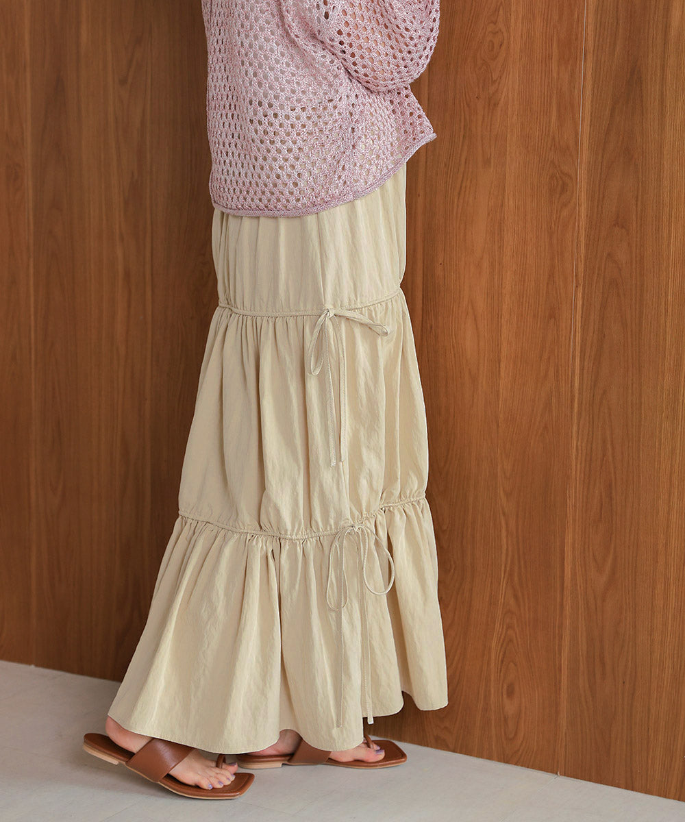 ribbon tiered skirt