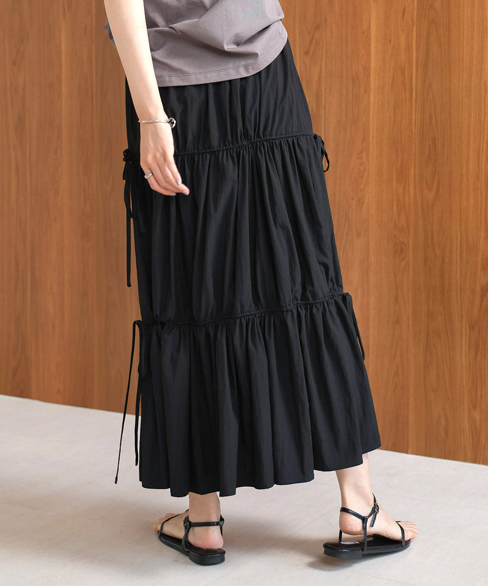 ribbon tiered skirt