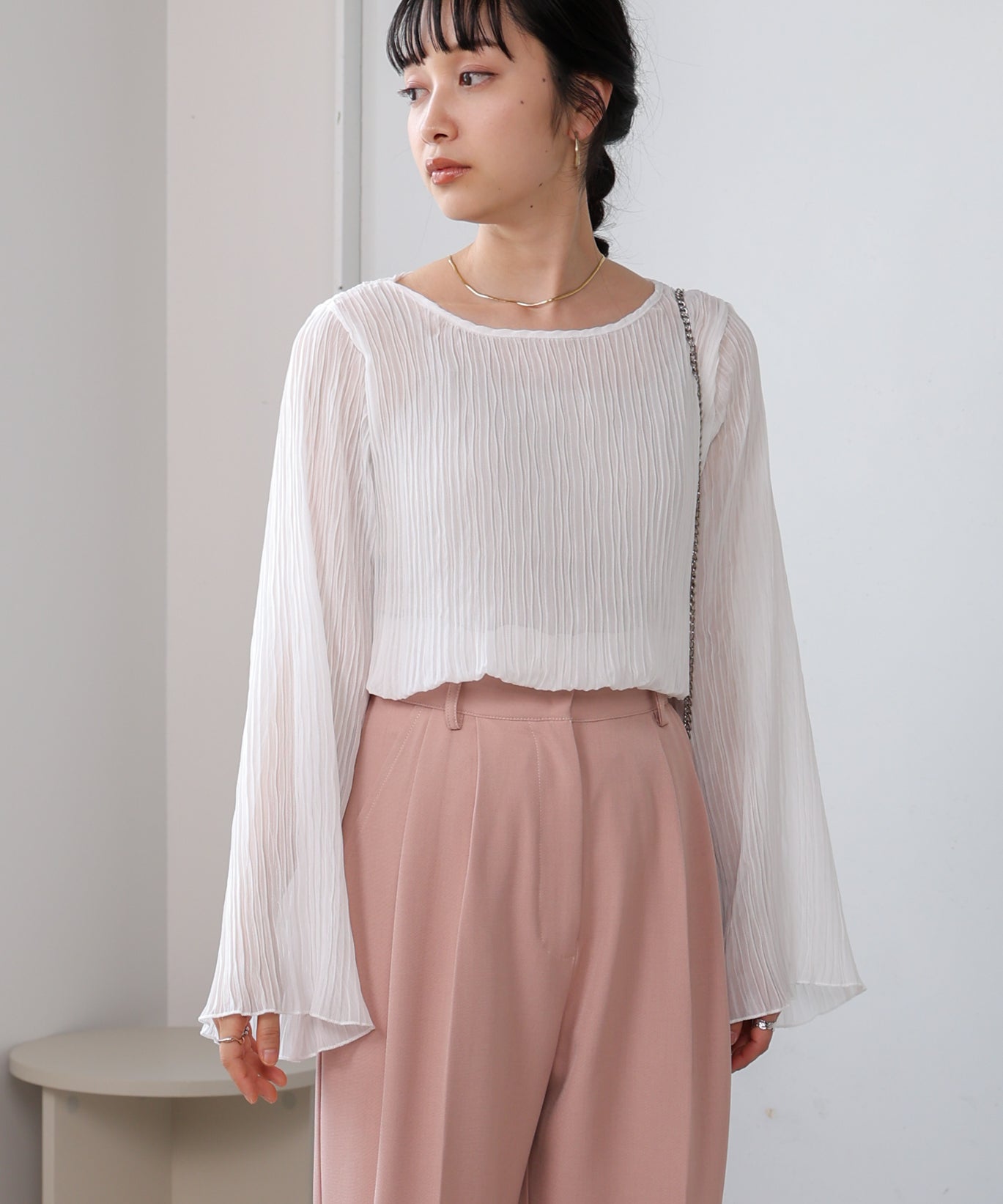 chiffon willow blouse