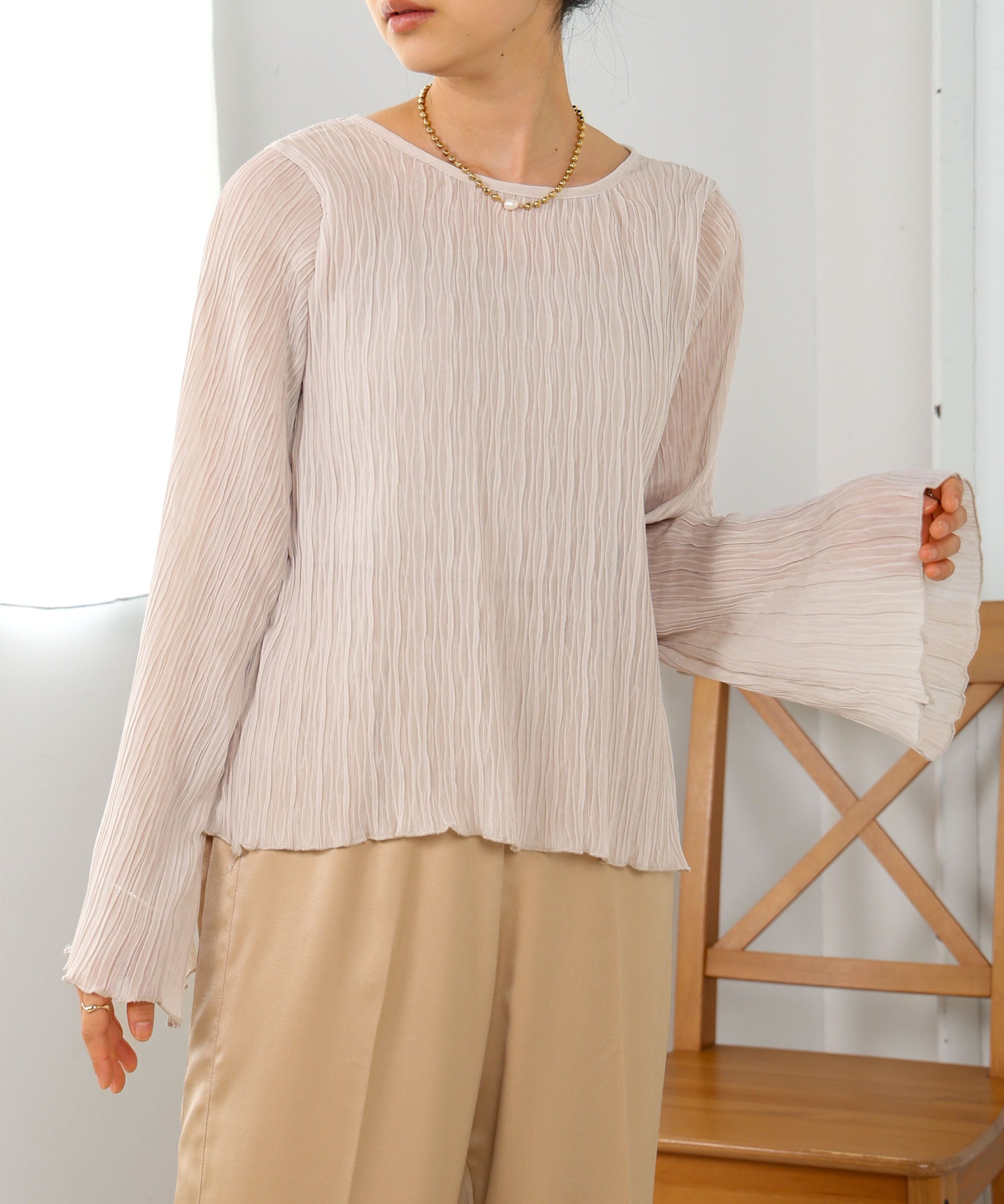 chiffon willow blouse