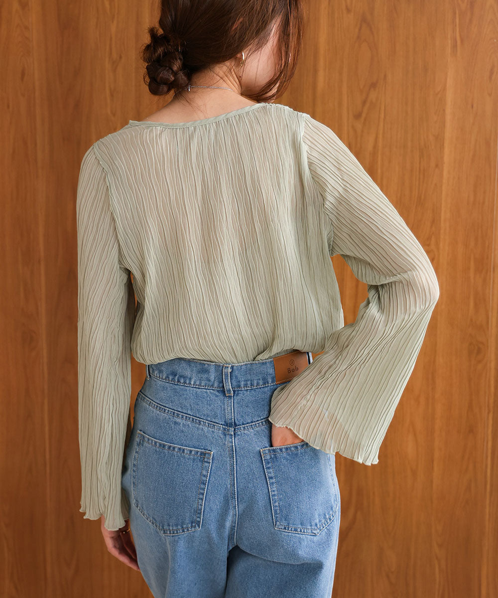 chiffon willow blouse