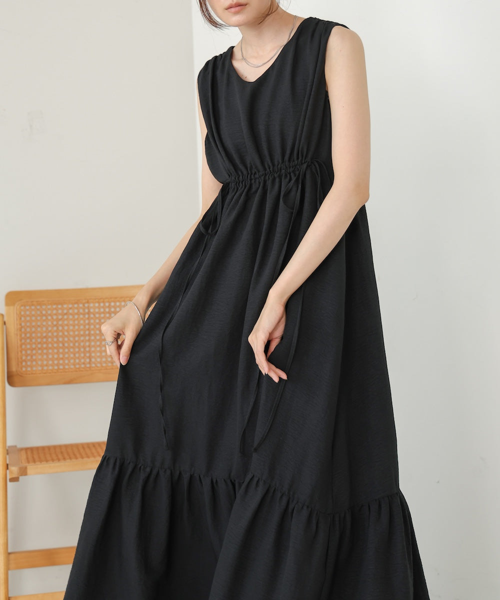 sleeveless tiered gathered onepiece