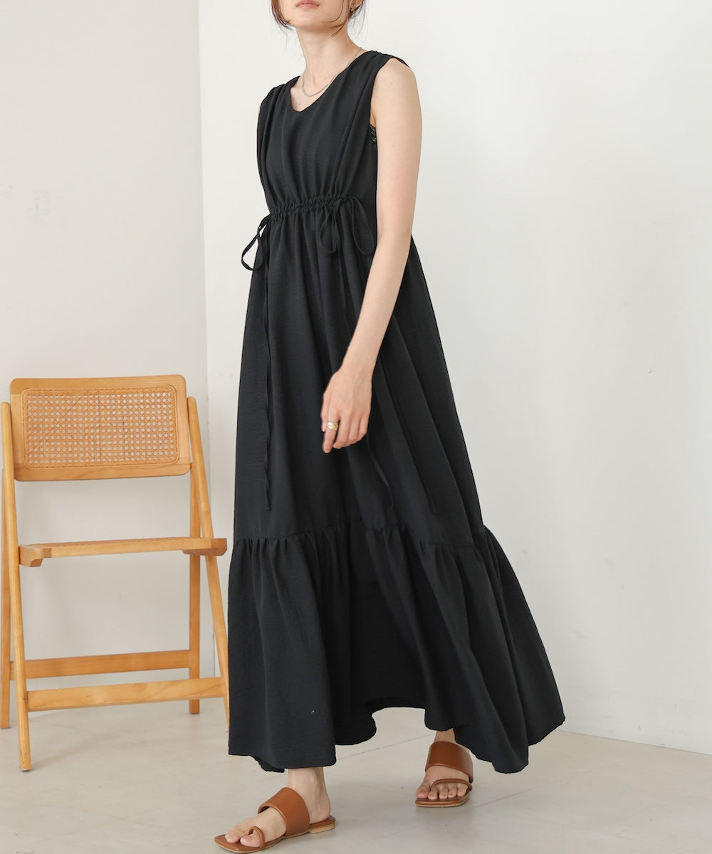 sleeveless tiered gathered onepiece