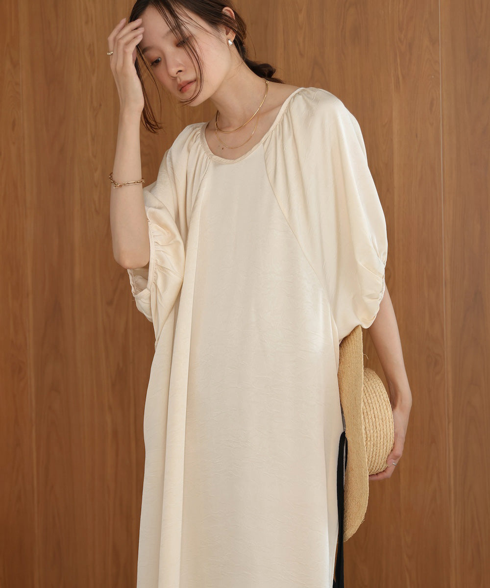 gathered sleeve onepiece