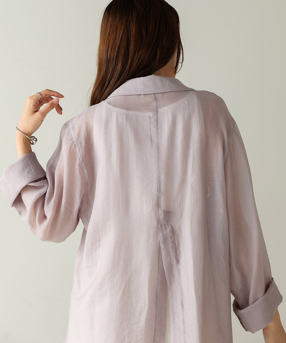 SHEER TAILORED SHIRT JACKET