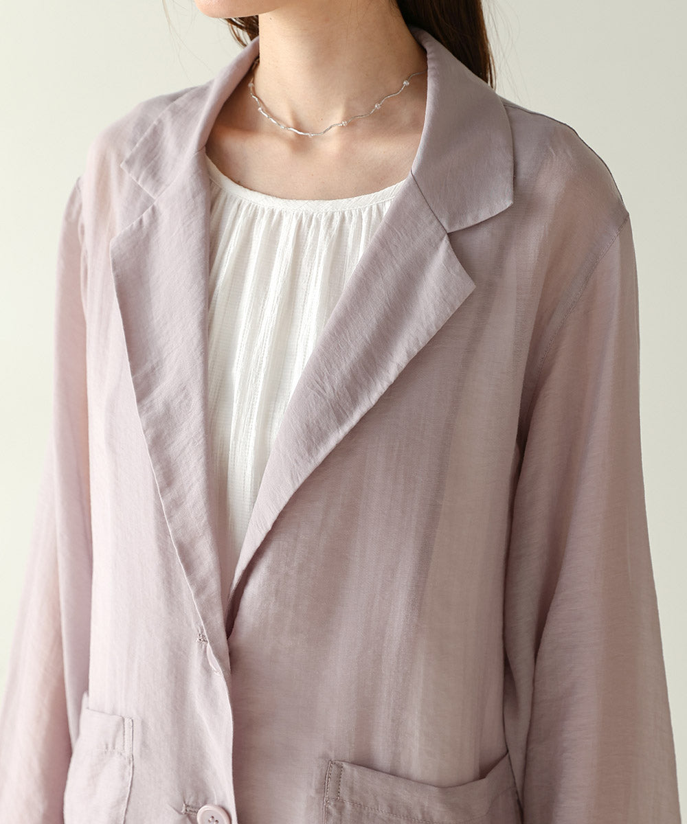 SHEER TAILORED SHIRT JACKET