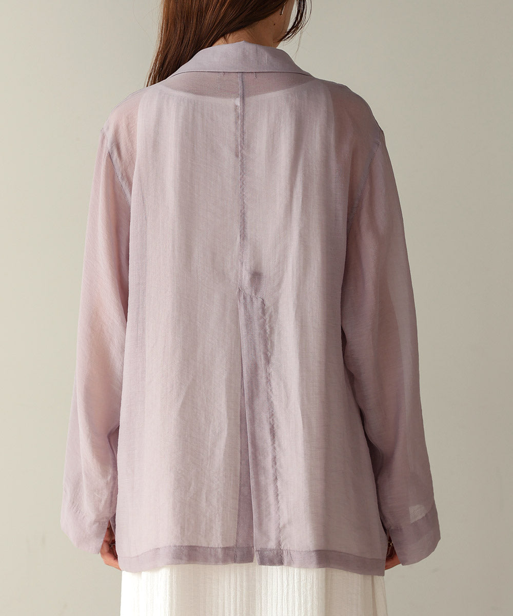 SHEER TAILORED SHIRT JACKET