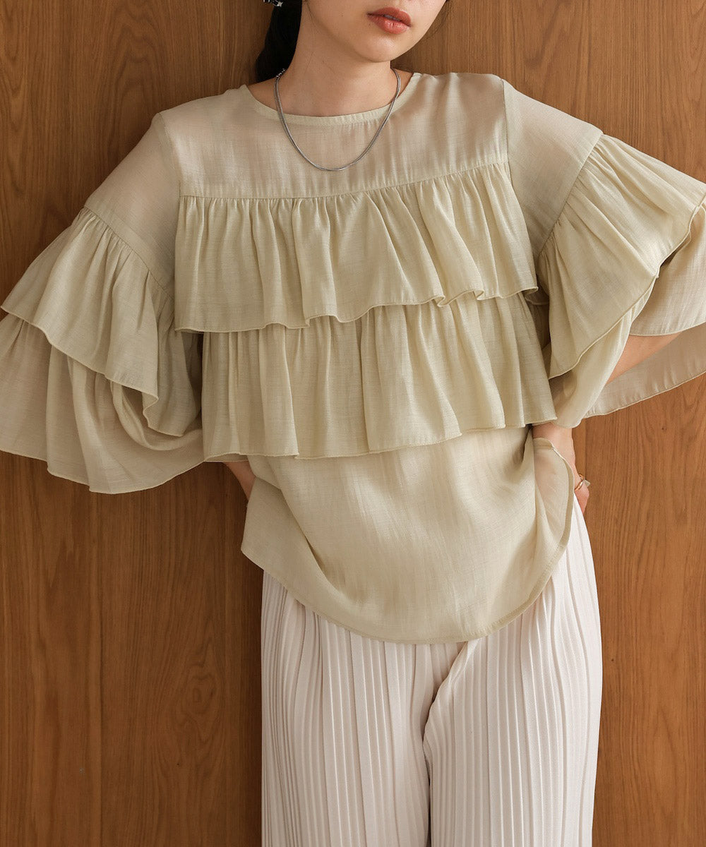 frilled tiered blouse