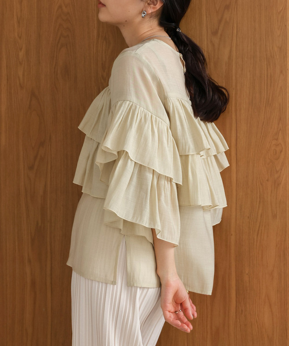 frilled tiered blouse