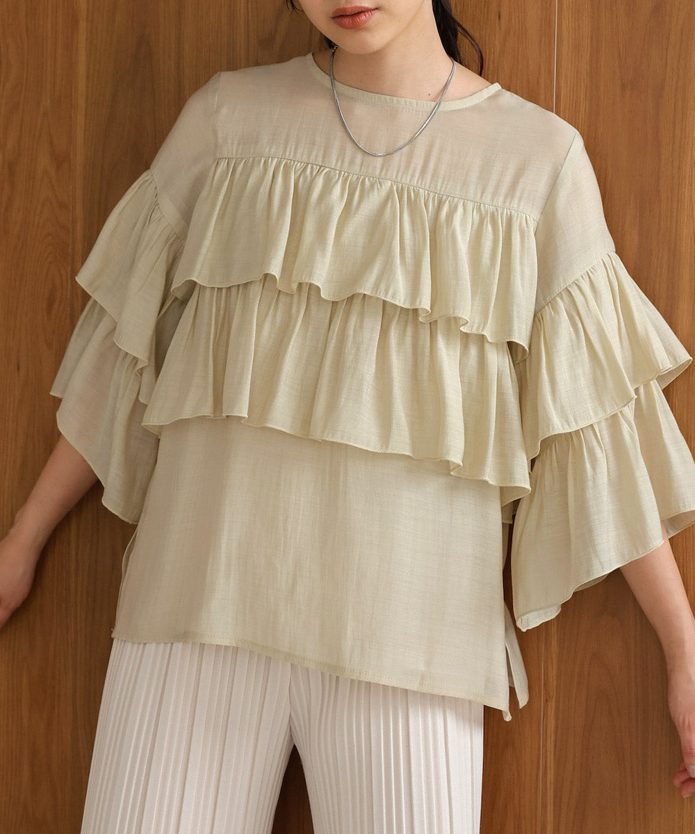 frilled tiered blouse