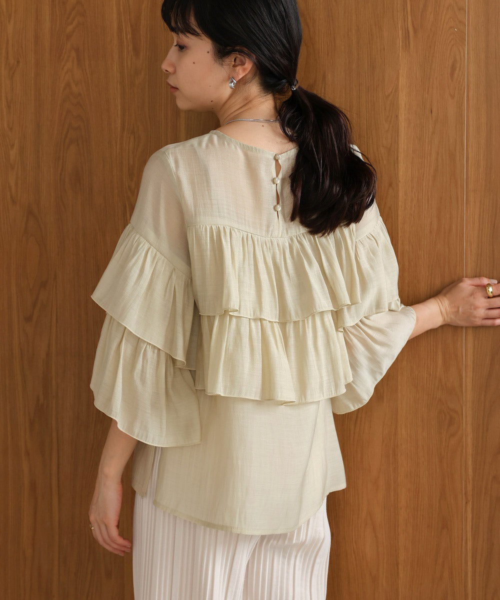 frilled tiered blouse