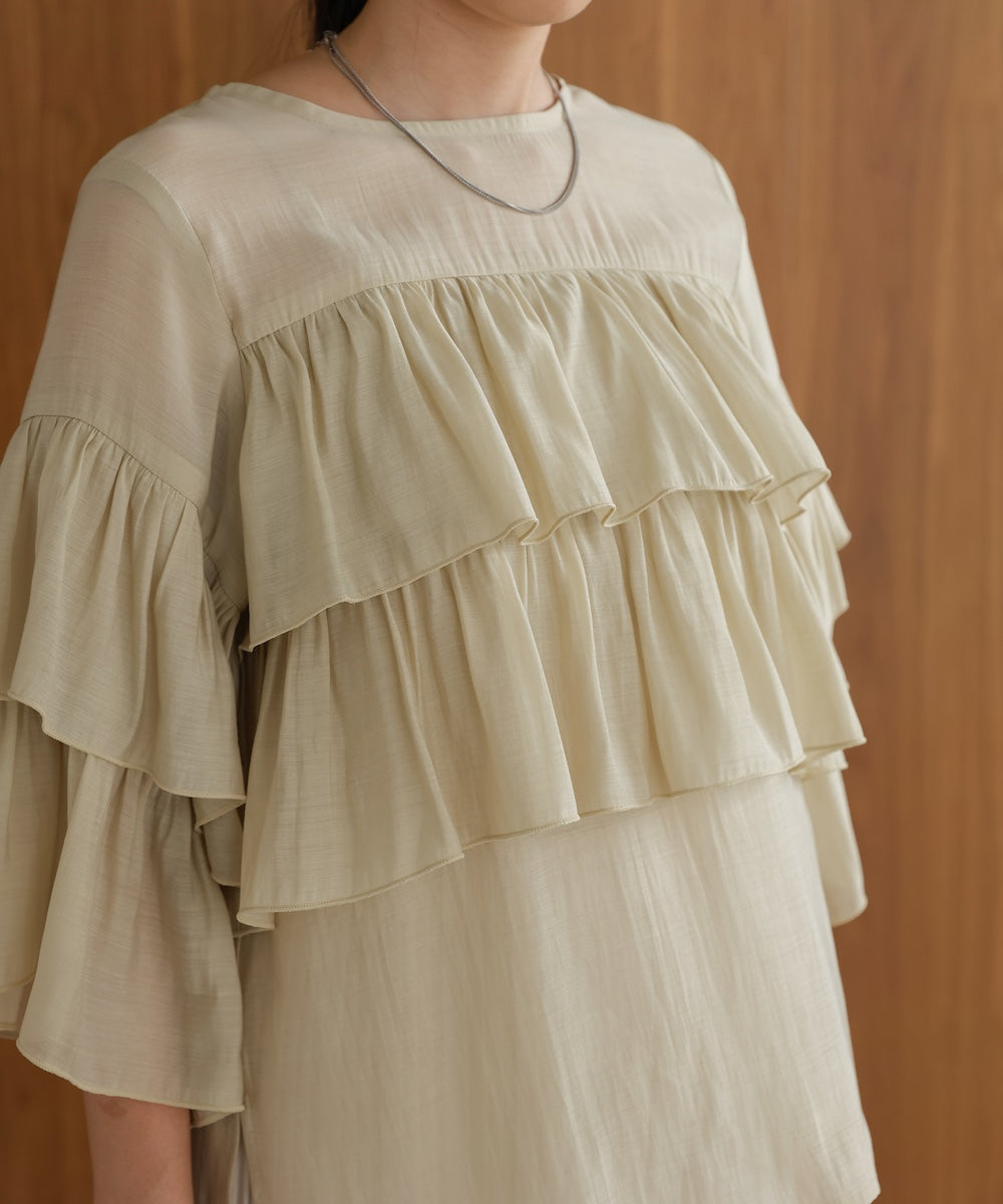 frilled tiered blouse