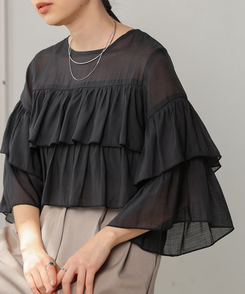 frilled tiered blouse