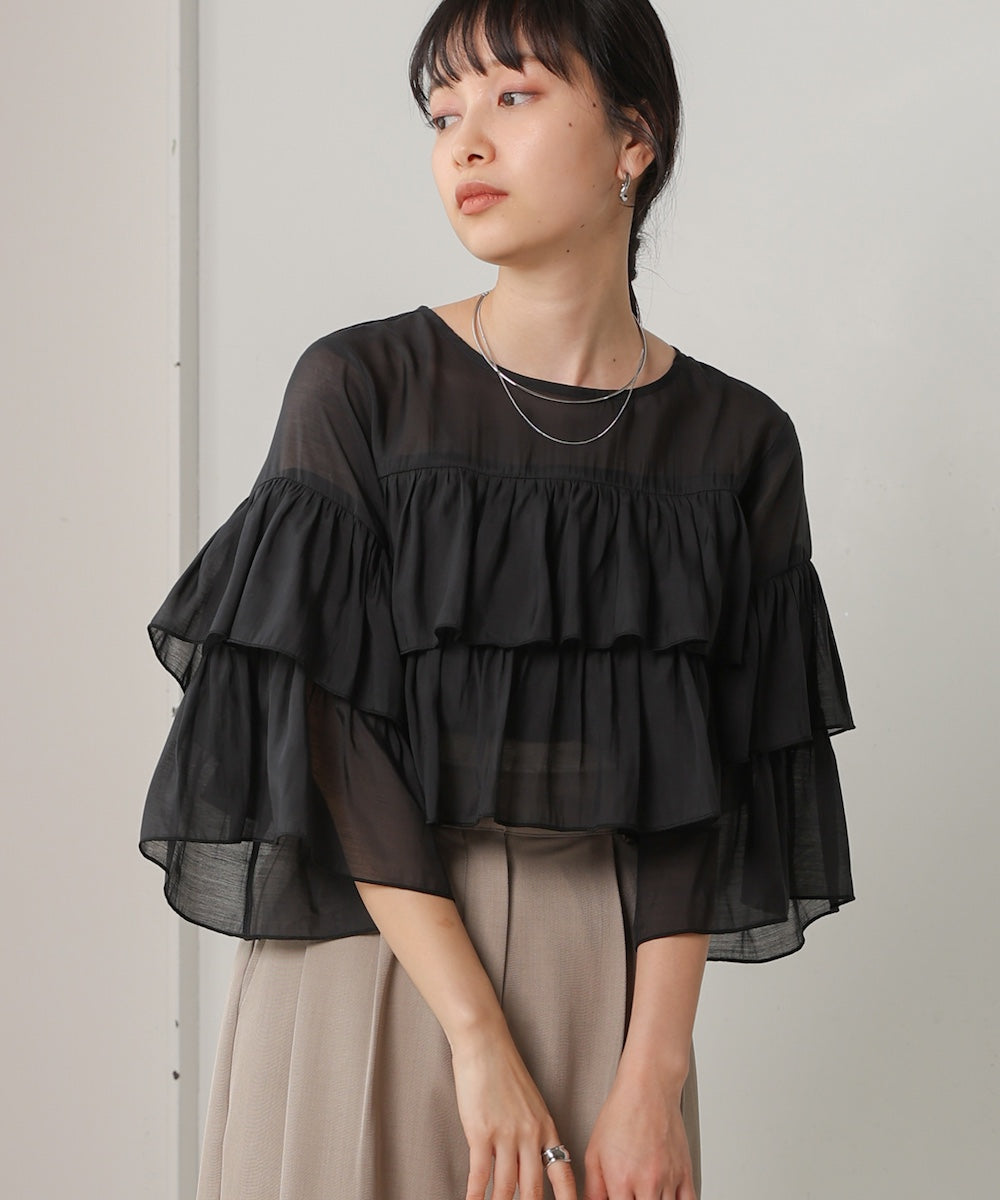 frilled tiered blouse