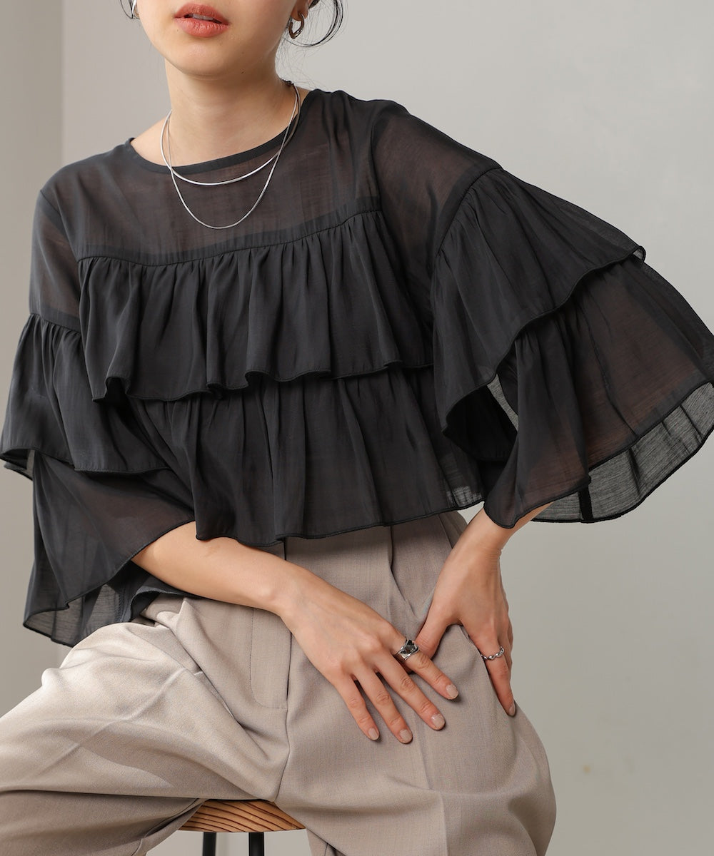 frilled tiered blouse