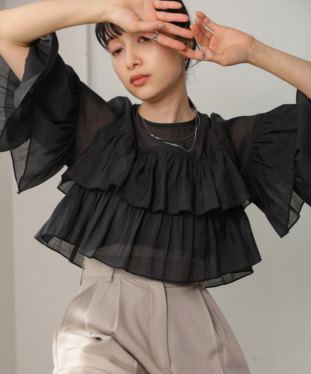 frilled tiered blouse