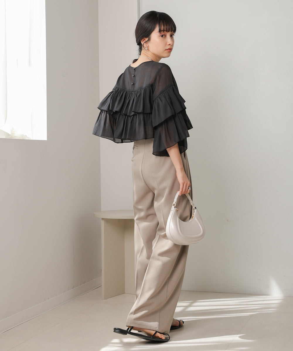 frilled tiered blouse