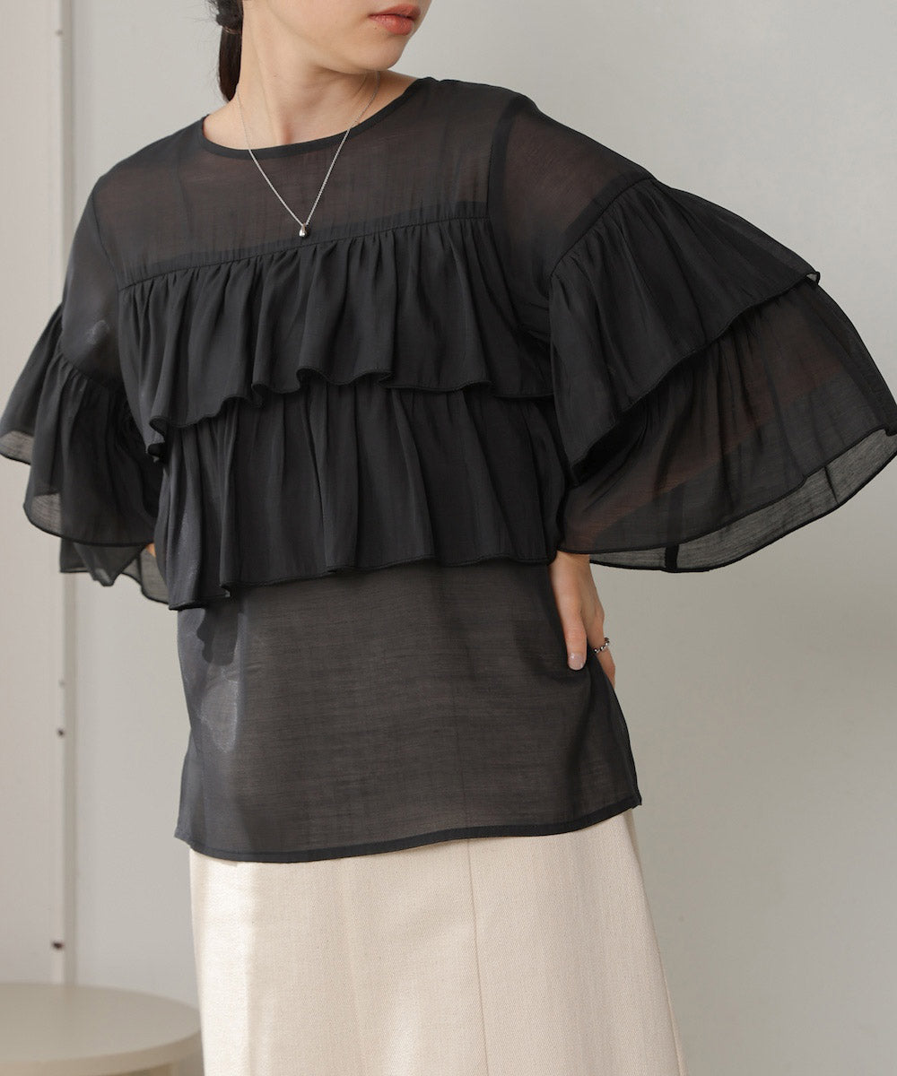 frilled tiered blouse