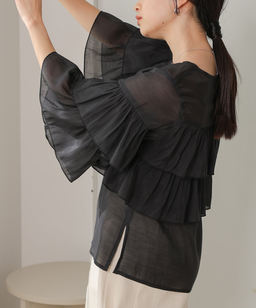 frilled tiered blouse