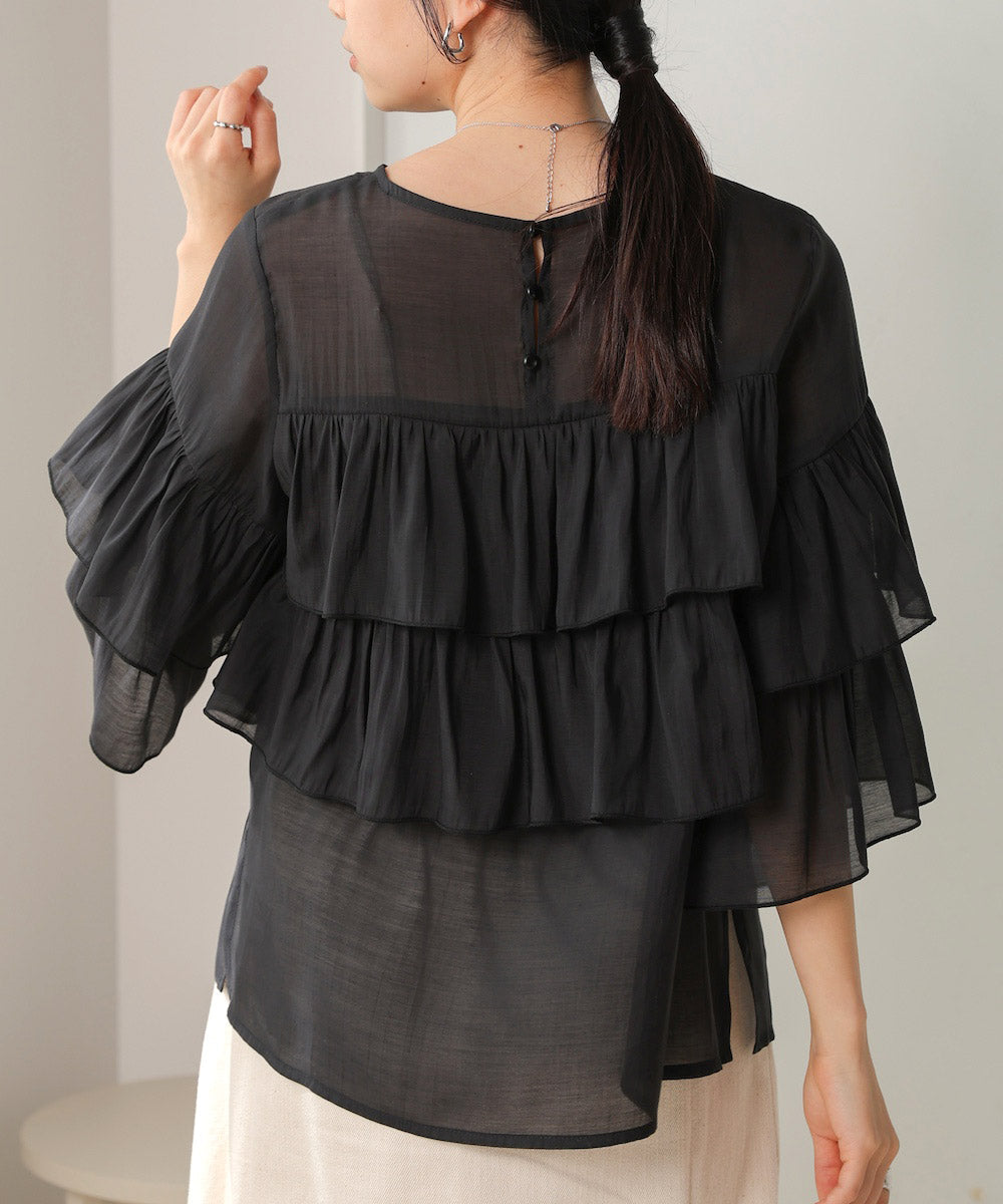 frilled tiered blouse