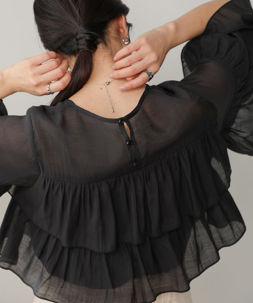 frilled tiered blouse