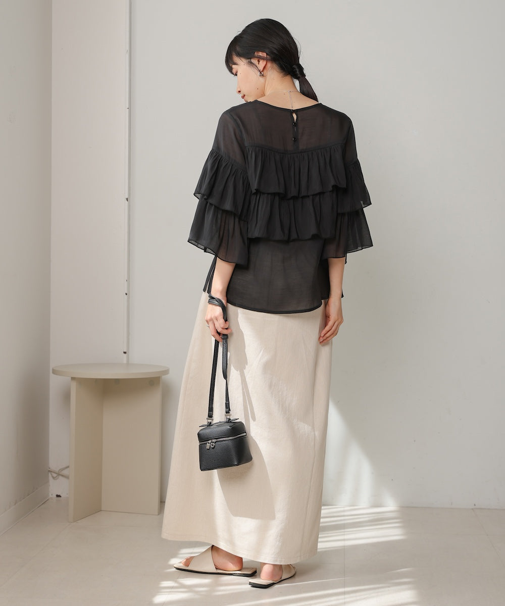 frilled tiered blouse