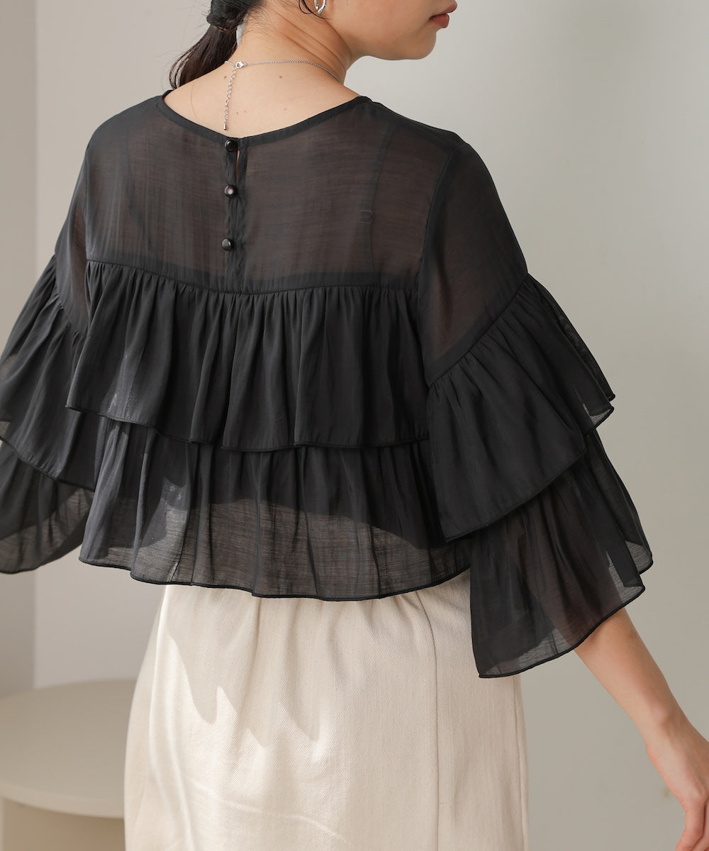 frilled tiered blouse