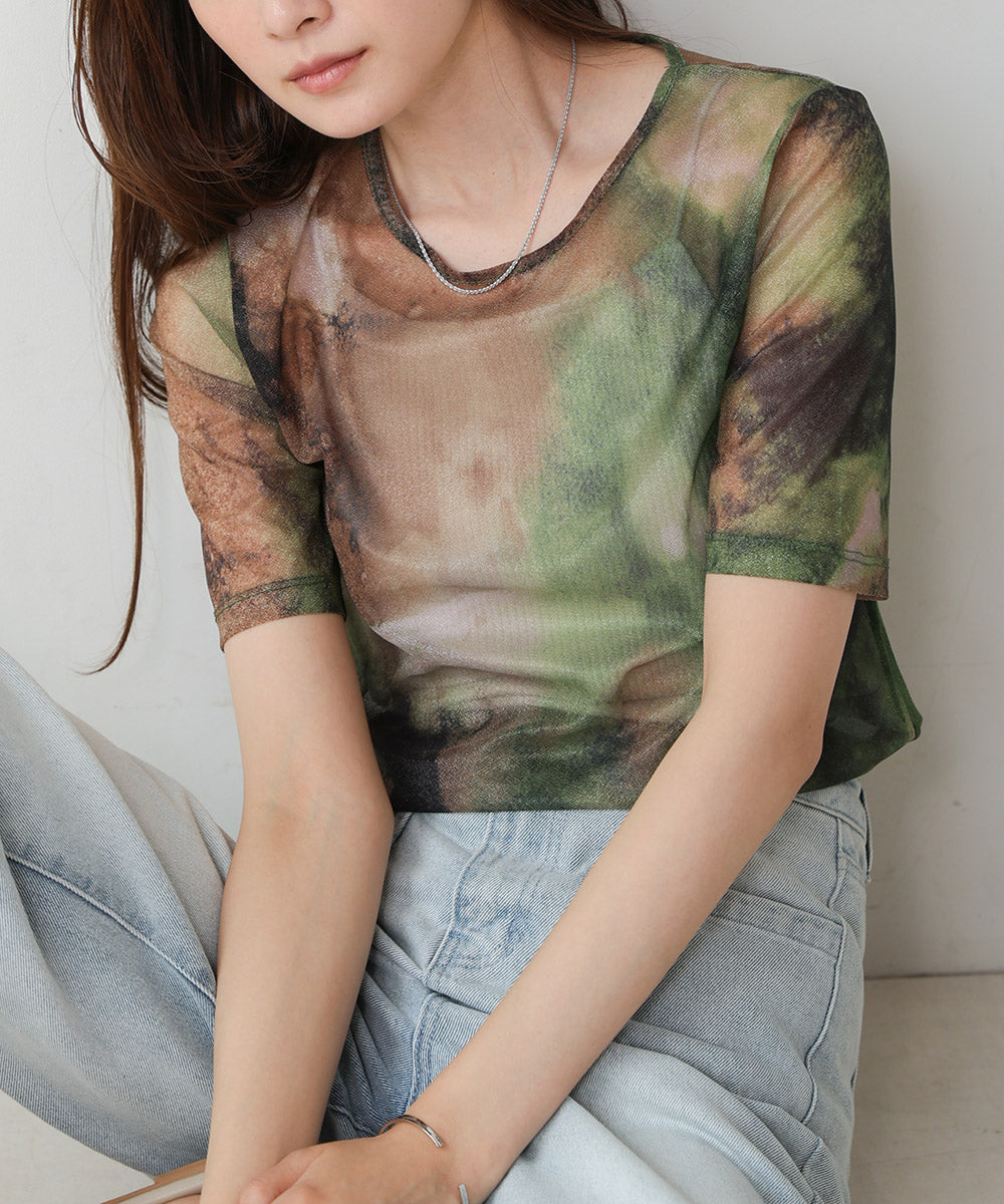 NUANCE MOTIF SHEER TOPS