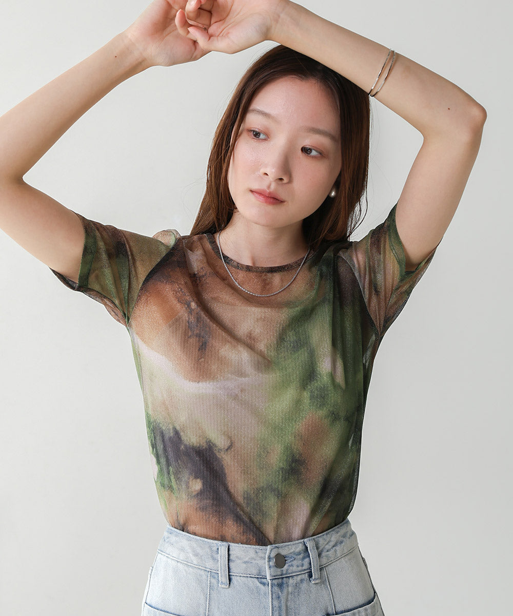 NUANCE MOTIF SHEER TOPS