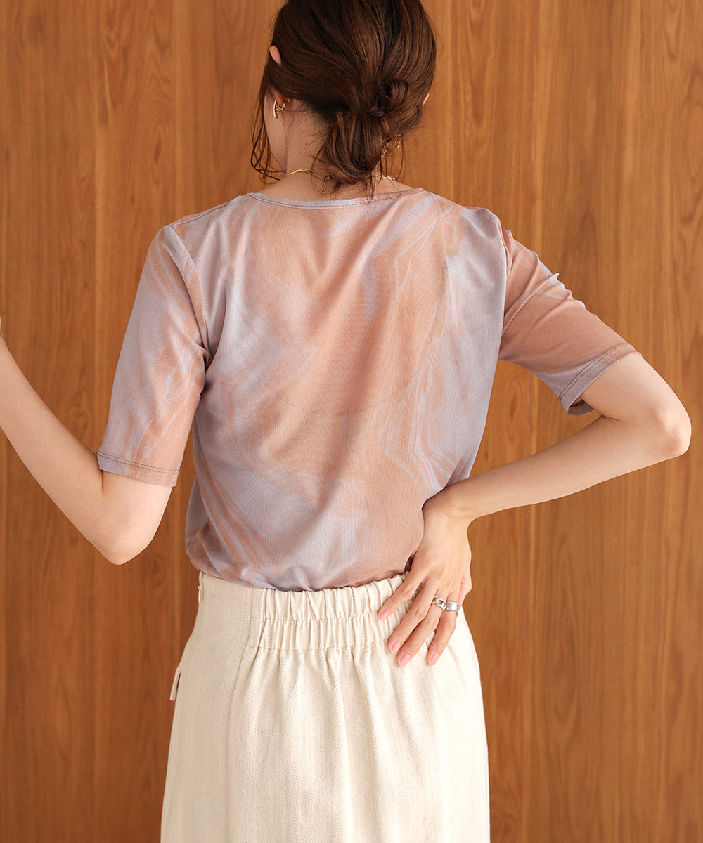 NUANCE MOTIF SHEER TOPS