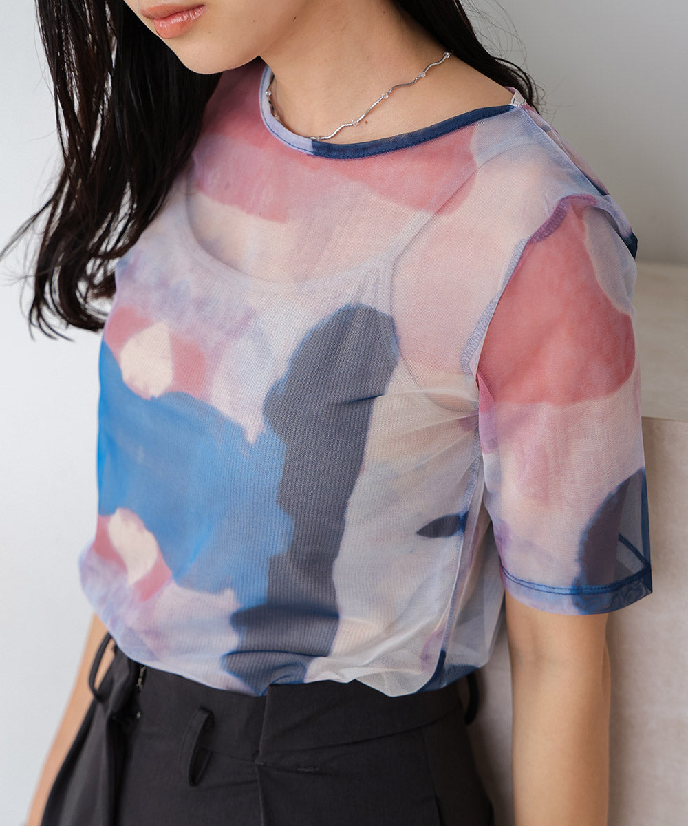 NUANCE MOTIF SHEER TOPS