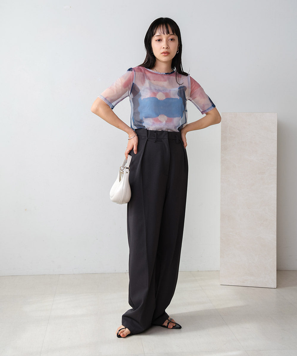 NUANCE MOTIF SHEER TOPS