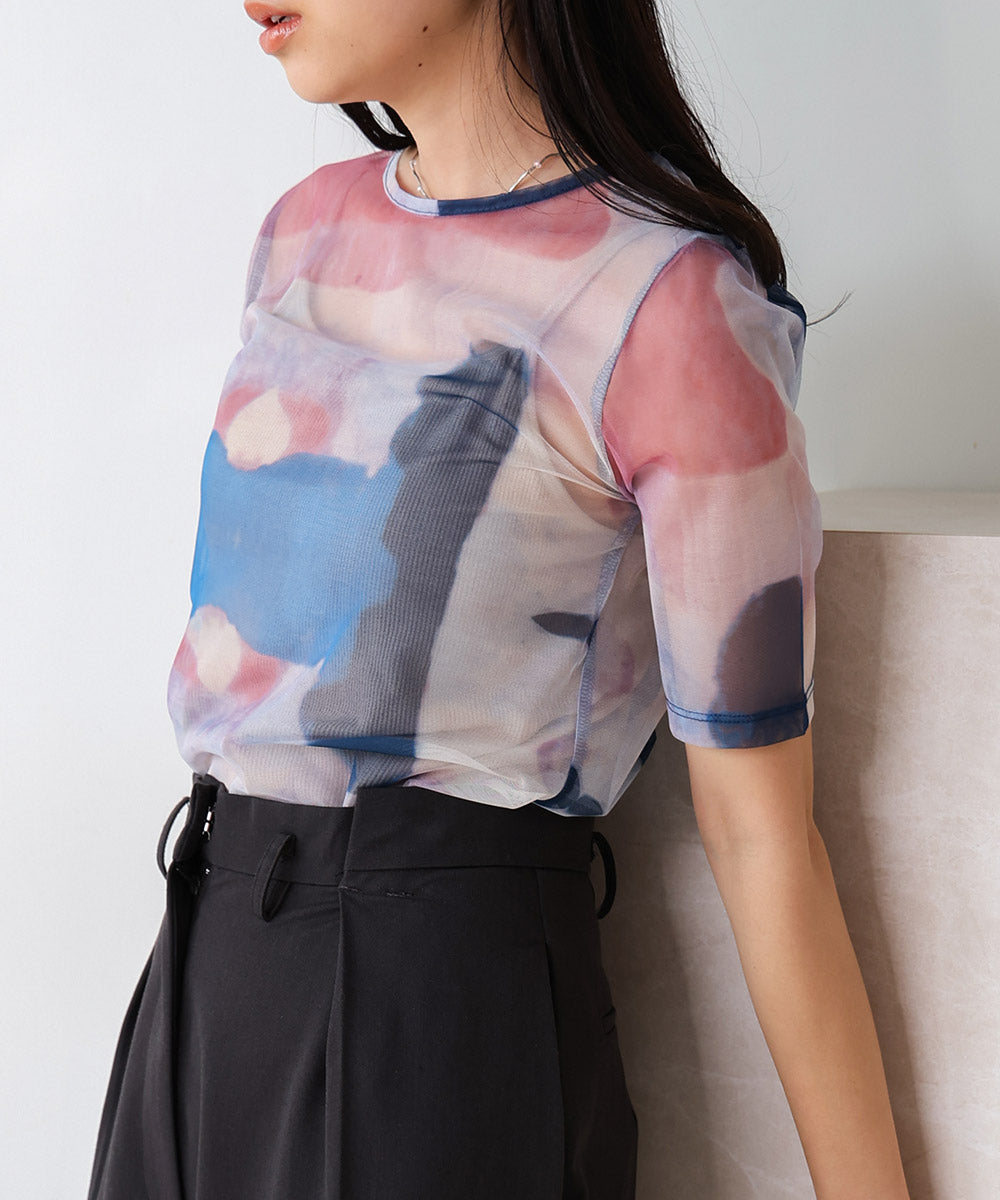 NUANCE MOTIF SHEER TOPS