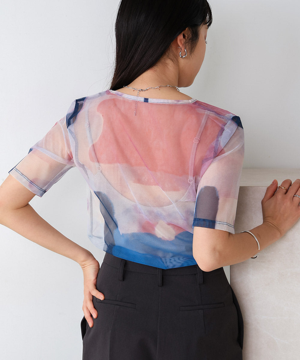 NUANCE MOTIF SHEER TOPS