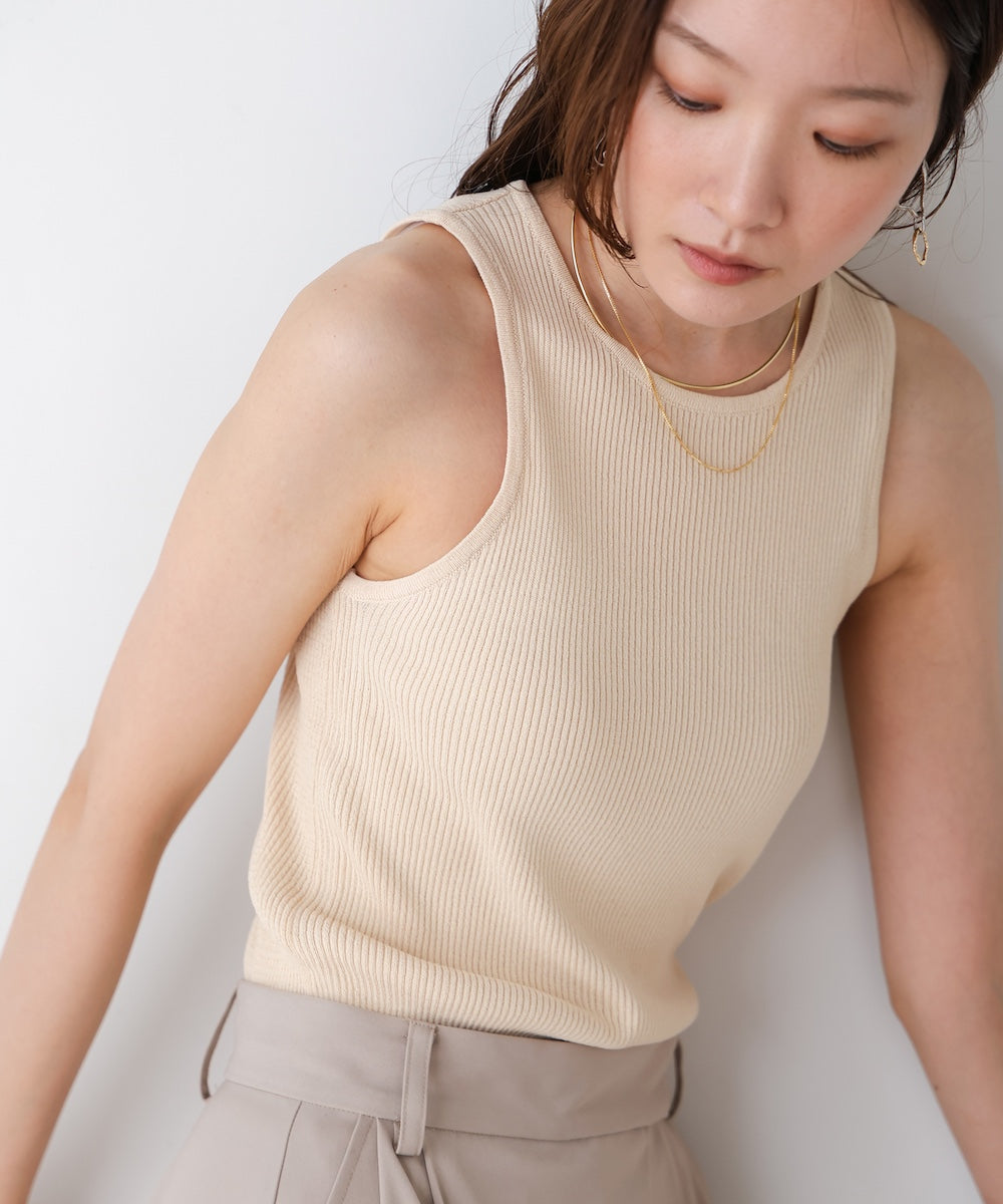 american sleeve ribbed tank top