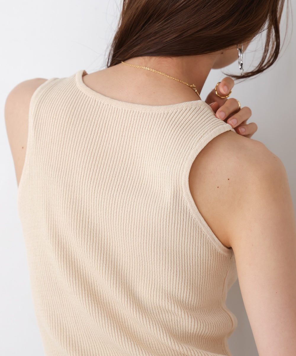 american sleeve ribbed tank top